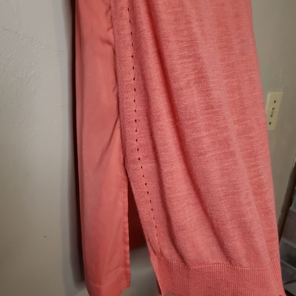 Tommy Hilfiger Pink Chiffon Sweater Vest Tank M - Picture 7 of 7